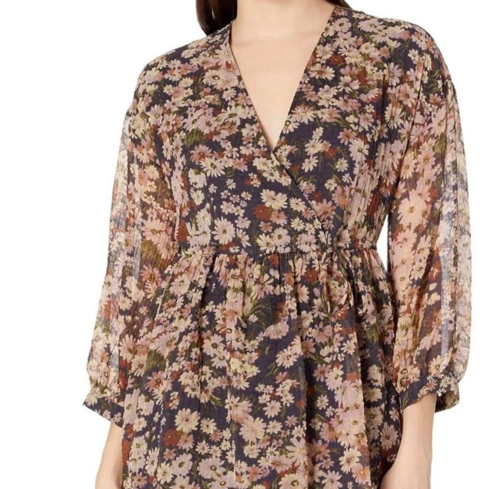 Madewell Brown and Burgundy Dress Medium